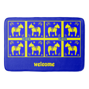 scandinavian design,swedish Horse,Personalise, Bath Mat