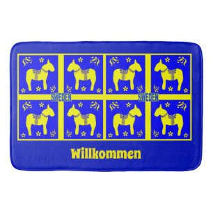 scandinavian design,swedish Horse,Personalise, Bath Mat
