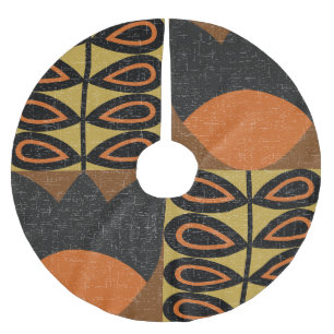 Scandinavian Design: Vintage Seamless Pattern Brushed Polyester Tree Skirt