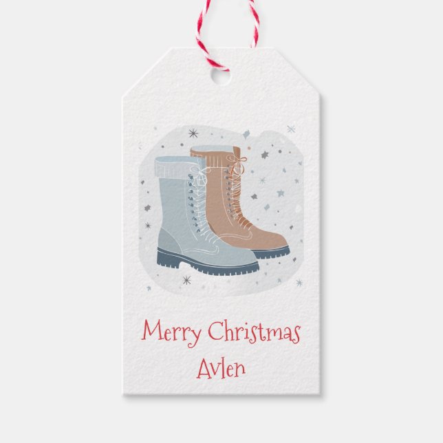 Scandinavian designed personalised  gift tags (Front)