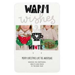 Scandinavian Doodle Christmas PHOTO Keepsake Magnet