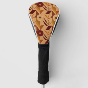 Scandinavian Fall Floral Pattern Golf Head Cover