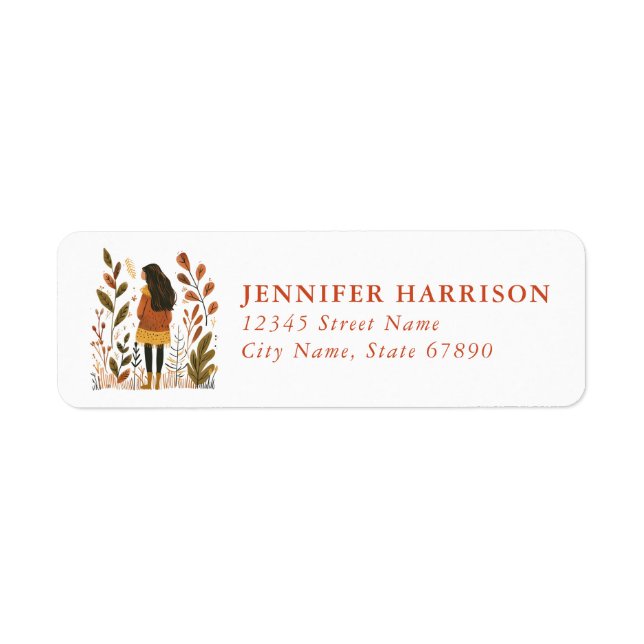 Scandinavian Fall Return Address Labels (Front)