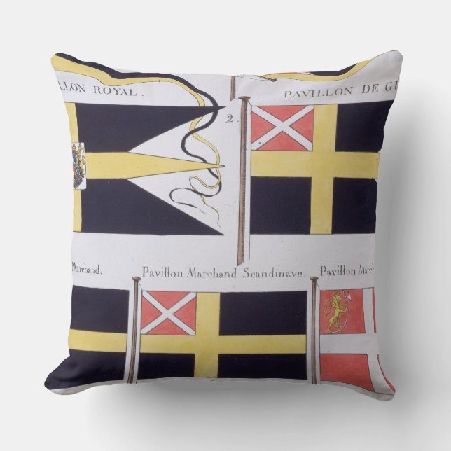 Scandinavian Flags, from a French book of Flags, c Cushion (Front)