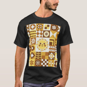 Scandinavian Floral: Abstract Vintage Card. T-Shirt