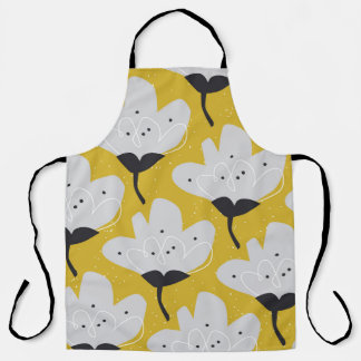 Scandinavian Floral: Hand-Drawn Vintage Design Apron