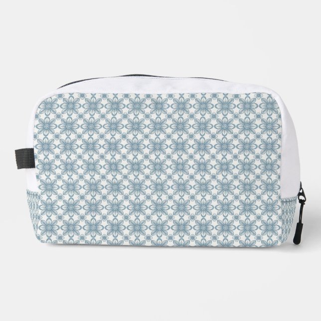Scandinavian Floral Pattern Dopp Kit (Front)