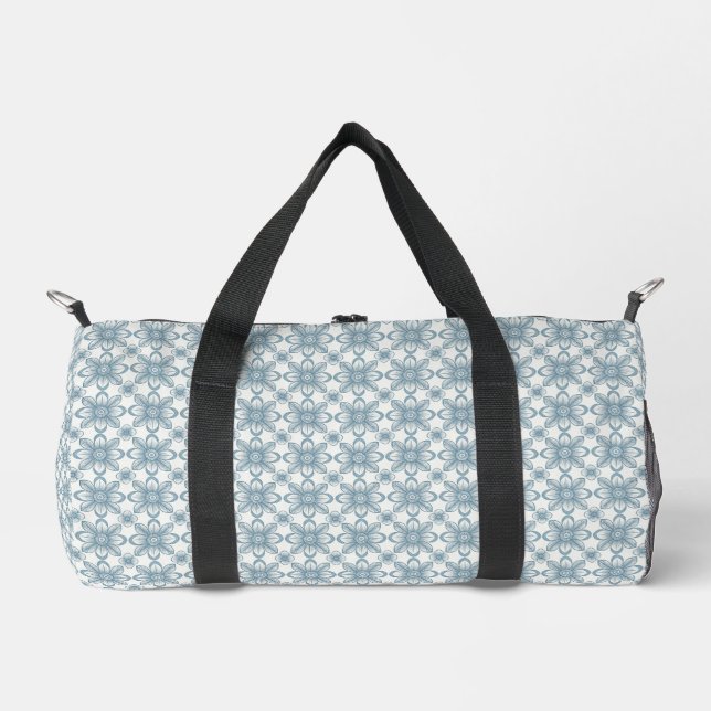 Scandinavian Floral Pattern Duffle Bag (Front)