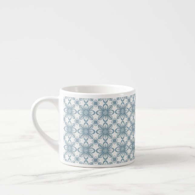 Scandinavian Floral Pattern Espresso Cup (Left)