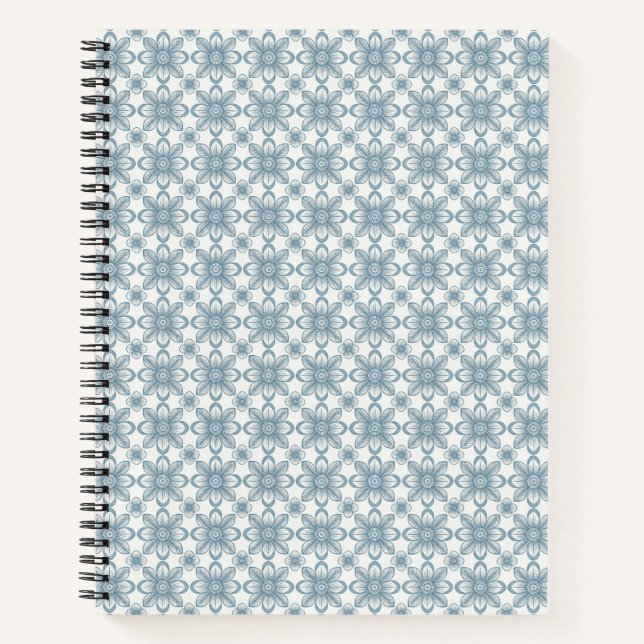 Scandinavian Floral Pattern Notebook (Front)