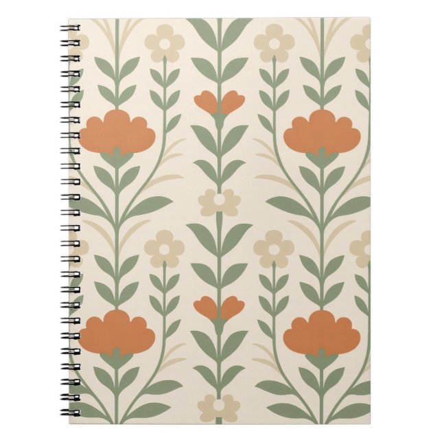 Scandinavian Floral Spiral Notebook (Front)
