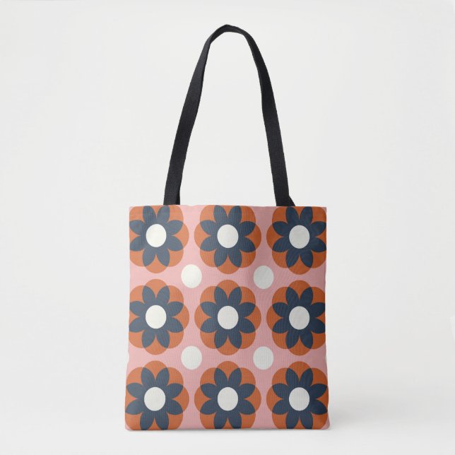 Scandinavian Floral: Vintage Seamless Design Tote Bag (Front)