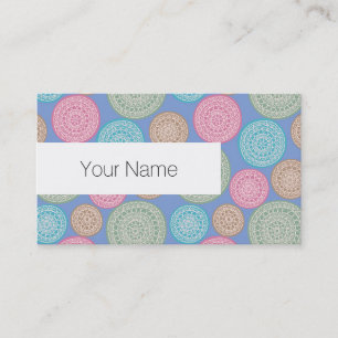 Scandinavian Flower Mandalas Pattern 1 Business Card