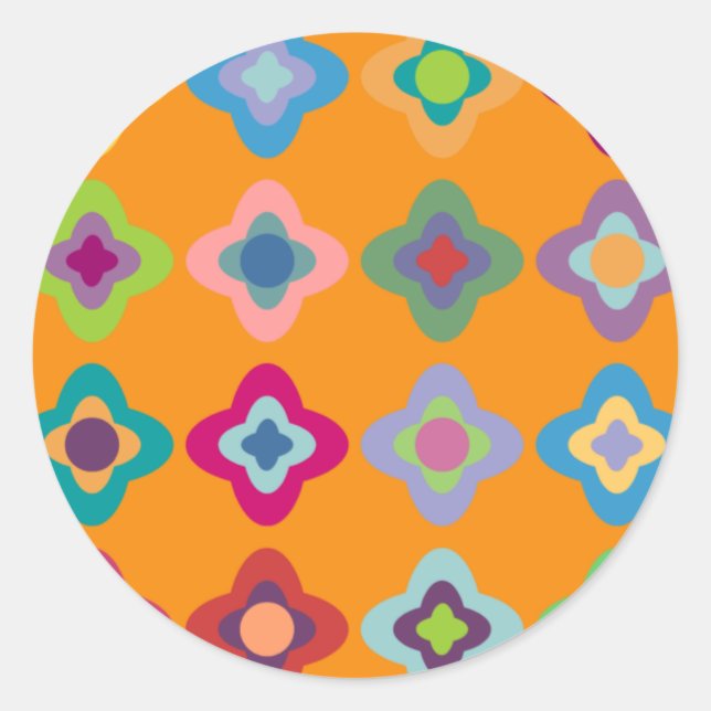 Scandinavian Flowers Sticker (Front)