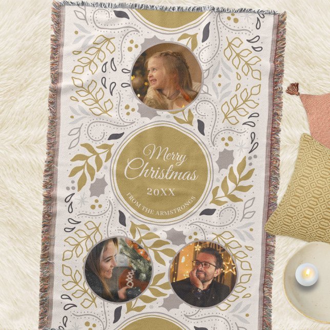 Scandinavian Foliage 3 Photo Family Holiday Throw Blanket (Scandinavian Foliage 3 Photo Family Holiday Throw Blanket ©Susanne Sachers - Sunny Mind 🌞)