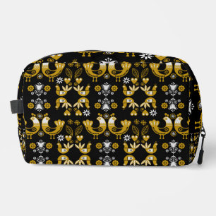 Scandinavian Folk Art Birds Dopp Kit