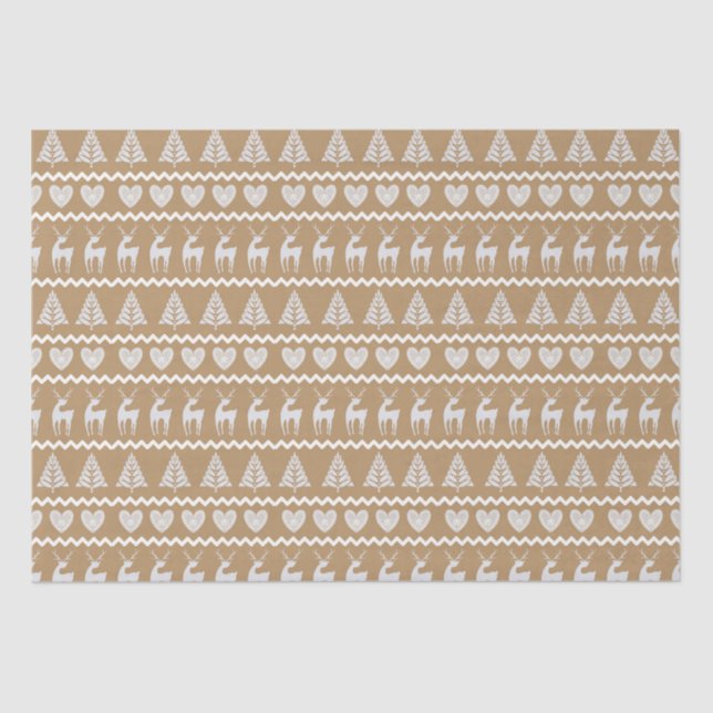 Scandinavian Folk Art Christmas Tissue Paper (Front)