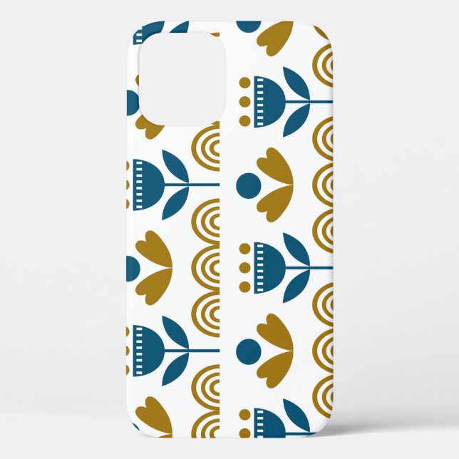 Scandinavian folk art, colourful pattern. Case-Mate iPhone case (Back)