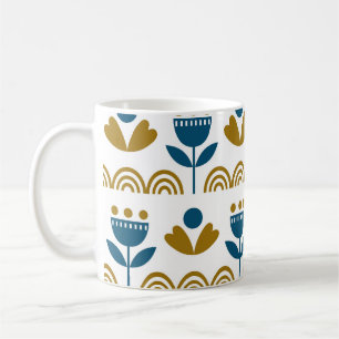 Scandinavian folk art, colourful pattern. coffee mug