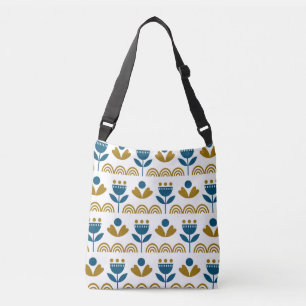 Scandinavian folk art, colourful pattern. crossbody bag