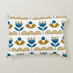 Scandinavian folk art, colourful pattern. decorative cushion
