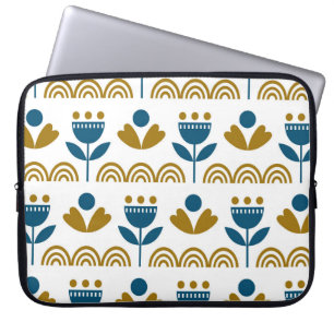 Scandinavian folk art, colourful pattern. laptop sleeve
