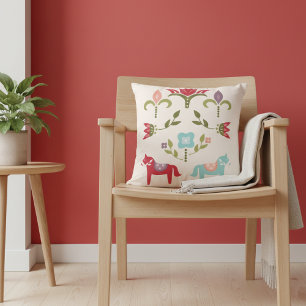Scandinavian Folk Art Cushion