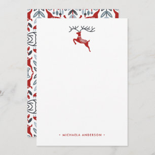Scandinavian Folk Art Custom Name Personalized Card