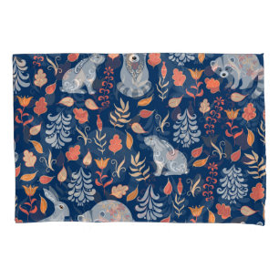 Scandinavian Folk Art Fairy Forest. Pillowcase