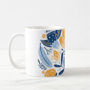 Scandinavian Folk Art Floral Ornament Coffee Mug