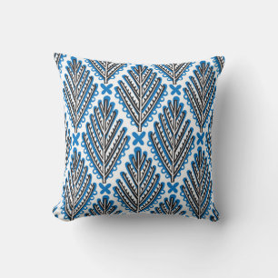 Scandinavian Folk Art: Floral Retro Design Cushion