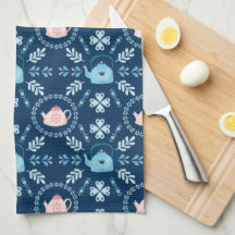 Scandinavian Folk art Hygge Christmas cosy teapot