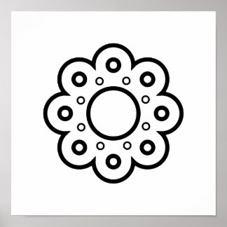 Scandinavian Folk Art Minimalist Illustration Poster