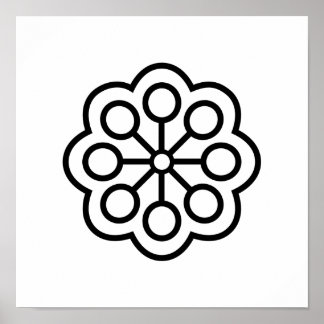 Scandinavian Folk Art Minimalist Illustration Poster