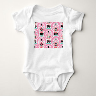 Scandinavian Folk Art: Nordic Seamless. Baby Bodysuit