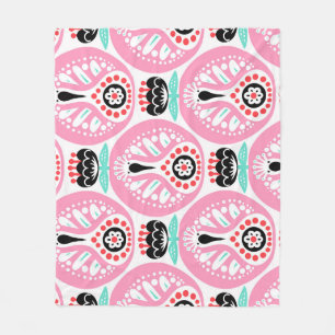 Scandinavian Folk Art: Nordic Seamless. Fleece Blanket