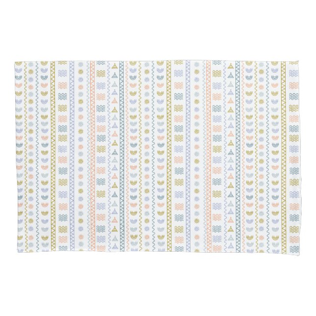 Scandinavian Folk Art Pillow Case (Front)