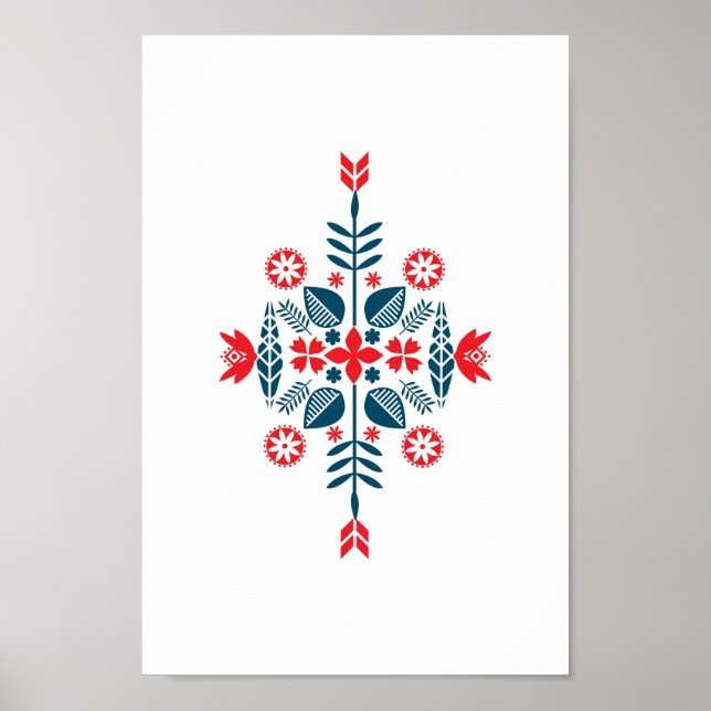 Scandinavian Folk Art Poster (Front)