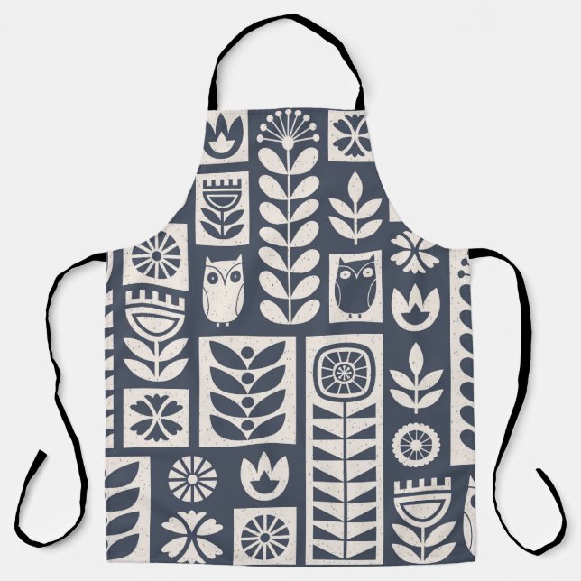 Scandinavian folk art seamless vintage pattern wit apron (Front)