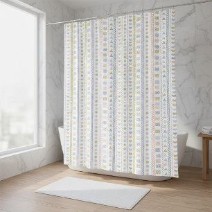 Scandinavian Folk Art Shower Curtain