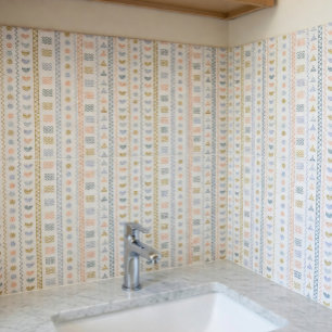 Scandinavian Folk Art with Nordic Motif Ceramic Tile