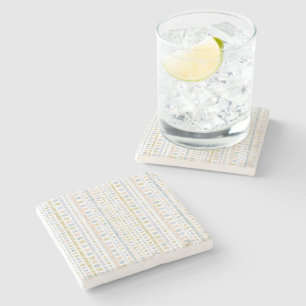 Scandinavian Folk Art with Nordic Motif Stone Coaster