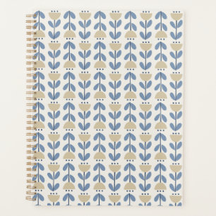Scandinavian Folk Floral Stripe Pattern Planner