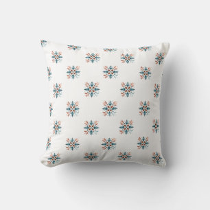 Scandinavian Folk Snowflake Motiv Pattern Cushion