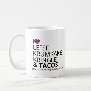 Scandinavian Food Humour Lefse & Tacos Coffee Mug