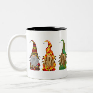 Scandinavian Forest Gnomes Two-Tone Coffee Mug