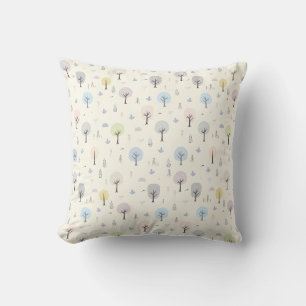 Scandinavian Forest Seamless Pattern Cushion