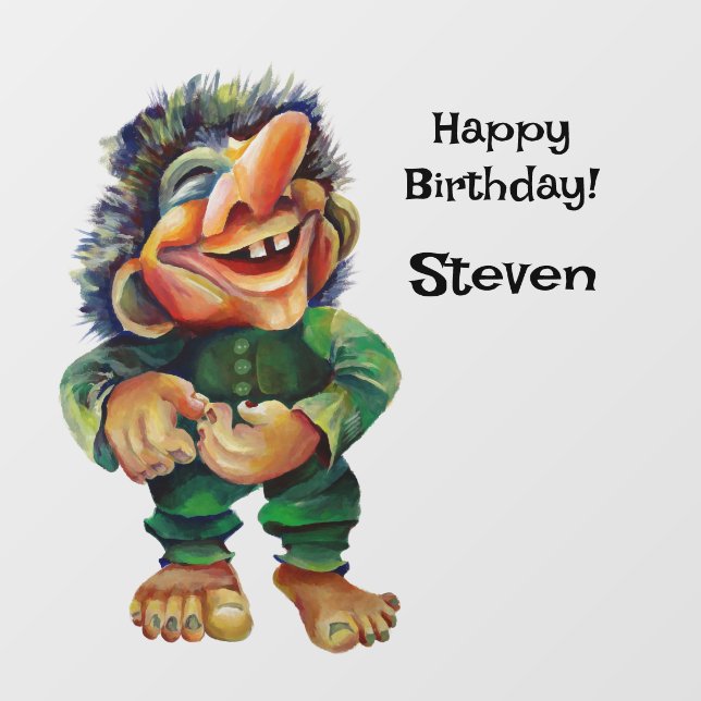 Scandinavian Funny Troll Illustration Watercolor (Sheet)