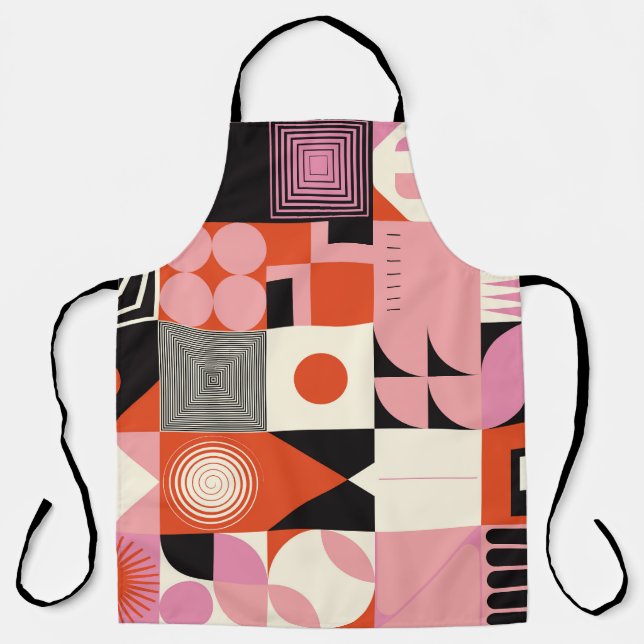Scandinavian Geometric: Colourful Artwork Pattern Apron (Front)