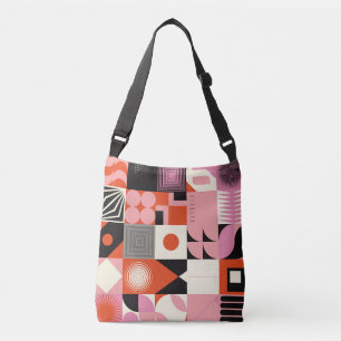 Scandinavian Geometric: Colourful Artwork Pattern Crossbody Bag